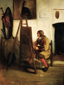 Jeune peintre dans un atelier
